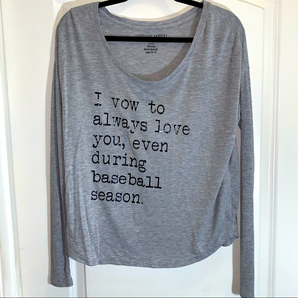 Women’s long sleeve baseball shirt
